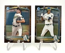 2025 Bowman Chrome Reptilian  2x Lot  Oakland A’s Echavarria & Nankil