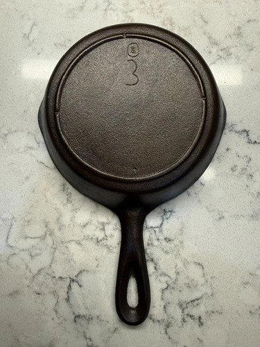 3 Notch Lodge # 3 Skillet Hand Scribed 3 Dates from 1940-45 Restored SHIPS FREE!