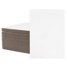 Mat Board Center 25 pack 5x7 Corrugated Cardboard sheet 1/8 inch thick Flat C...