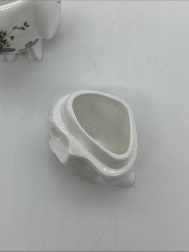Hammersley Victorian Violets Owl Figurine Trinket Holder Bone China England - Picture 4 of 14