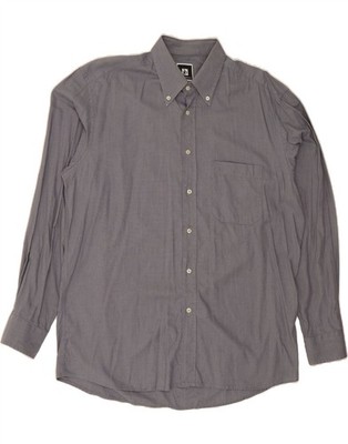 ROCCOBAROCCO Mens Shirt Size 16 1/2 42 Large Grey Cotton AB06