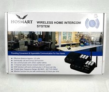 Hosmart HY-777 Black Wireless Home Intercom System - New Open Box