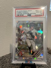 2019 Bowman Chrome Draft Sapphire Edition - Corbin Carroll #BDC-125 (RC)
