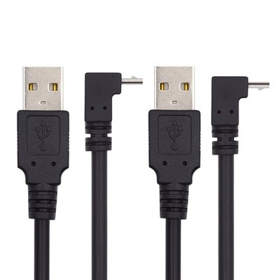 UP  Down Angled 90 Degree Micro USB 2.0 Type 5Pin to USB 2.0 Type-A Data Char...