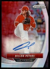 2020 Panini Prizm Game Ball Graphs Prizms Silver Dillon Peters Auto #13