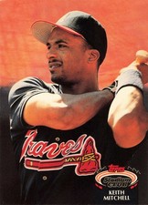 Keith Mitchell Atlanta Braves 1992 Stadium Club Topps RC Rookie Card #551. rookie card picture