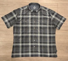 Kuhl Response Plaid Button Up Hiking Outdoor Shirt Men's XXL Short Sleeve