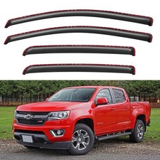 in-Channel Window Visors Rain Guards for 2015-2022 Chevy Colorado Crew Cab, W...