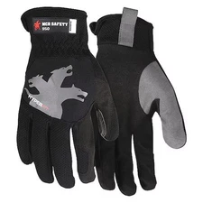 Mcr Safety 950M 950 Mechanics Gloves, Synthetic Leather Palm, Spandex Back, M,