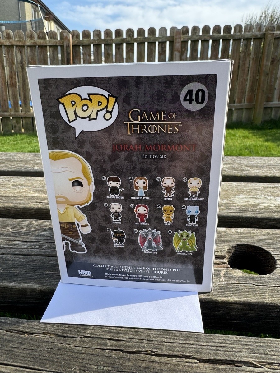 Signed Game Of Thrones Jorah Mormont Funko Pop Iain Glenn