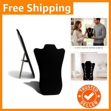 Versatile Jewelry Display Stand - 14 Black Velvet Necklace Holder for Vendors