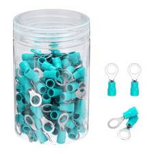 150Pcs Insulated Ring Terminal RVS2-6 16-14AWG Crimp Terminals Green