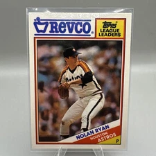 1988 Topps Revco League Leaders NOLAN RYAN Card #8 Houston Astros