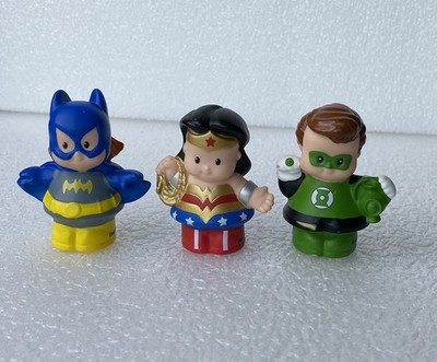 Fisher Price Little People DC Super Friends Batgirl, Wonder Woman,Green Lantern