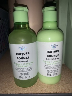 2 New-Bolero Papaya/Green Tea/Sunflower Shampoo/Conditioner. 8 fl Oz.