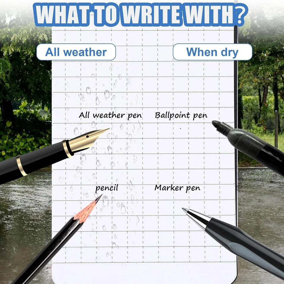 6 Pcs Waterproof Notebook, Write in The Rain Notebook All Weather, Police Notepa - Image 4 of 4
