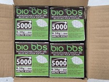 6mm NON-TOXIC BIO BBs Air Soft ARCTIC WHITE .20G BBs 20,000 Rounds CASE Softair