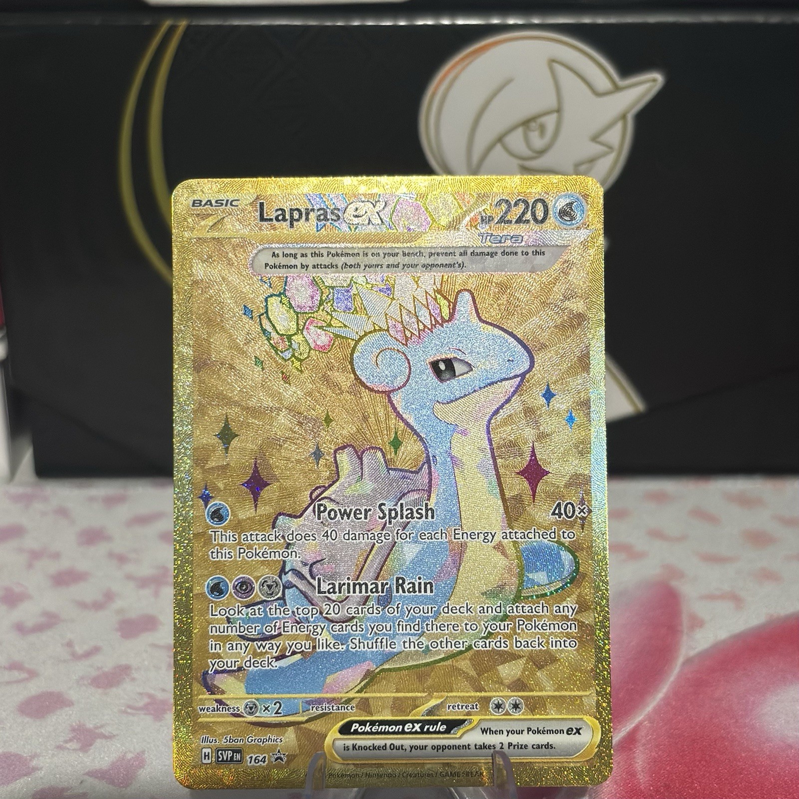 Pokemon - Lapras ex 164 -Scarlet & Violet Holo Black Star Promo LP