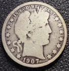 1907 O Barber Liberty Head Half Dollar 90% Silver Classic American Coin FS KM116