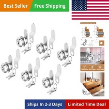 6 Pack Cabinet Locks with Keys, 5/8" Cam Lock keyed Alike, Secure Drawer File...
