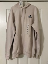 Adidas FeelCozy Hoodie, Regular Fit, Size L, Beige, Multi Sport