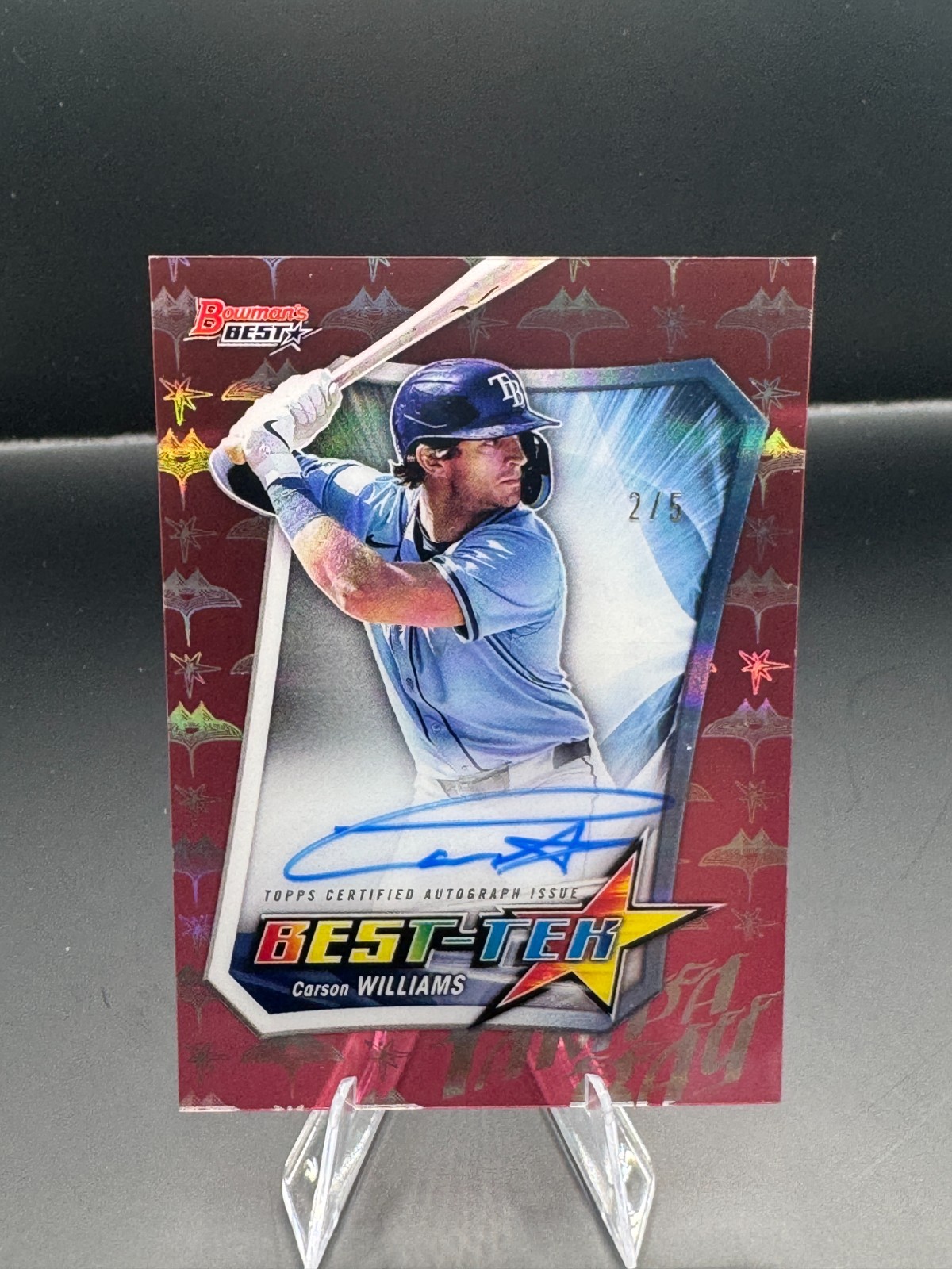 2025 Bowman's Best Carson Williams Best-Tek Auto 2/5 Rays BTA-CW