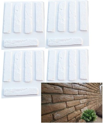 Concrete Molds Antique Brick Veneer Concrete Plaster Wall Decor set 20 pcs W09 