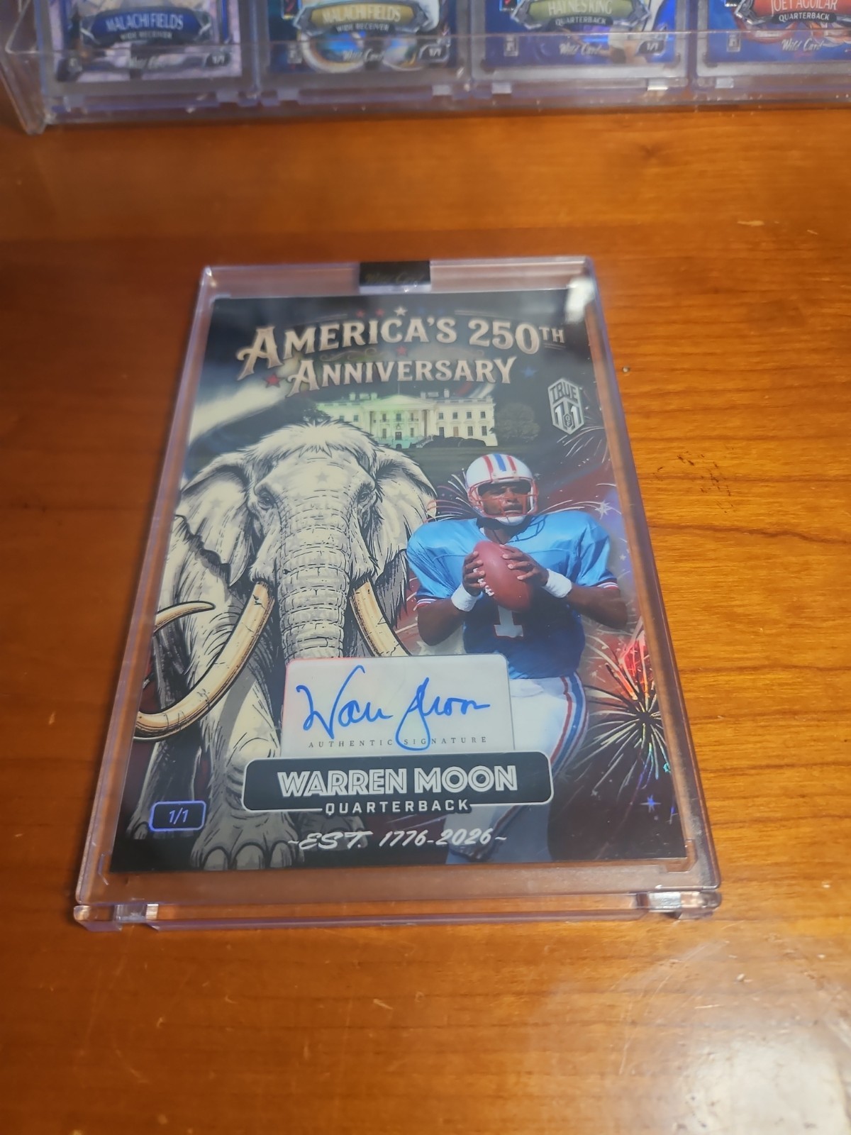 🔥WARREN MOON TRUE 1/1 AUTO💥2026 MAMMOTH WILD CARD AMERICA’S 250th ANNIVERSARY