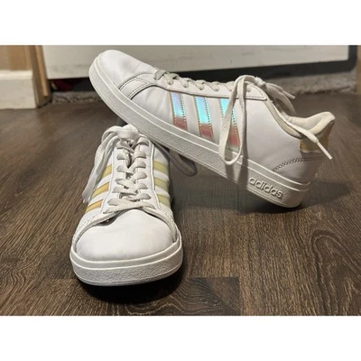 Size 6 - adidas Grand Court TD White Iridescent W - Image 1 of 4