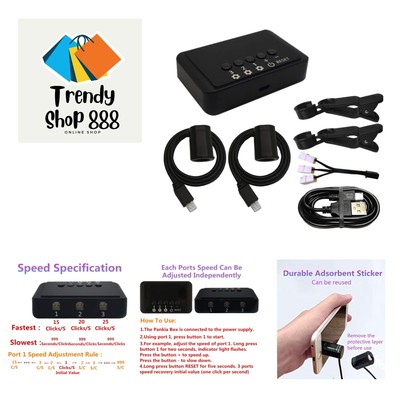 Pankia Box Auto Clicker Device Screen Auto Click Adjustable Speed Simulated F...