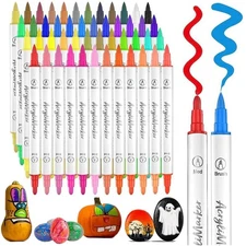 48-color double-ended acrylic markers 48 peças atualizadas comfort Wood, Canvas