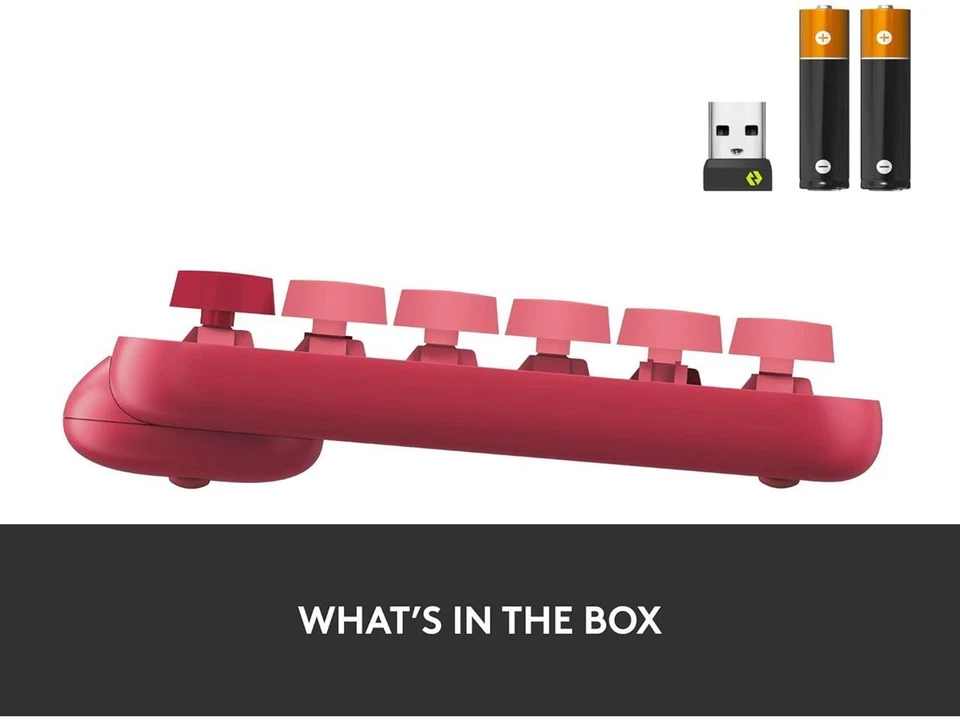 Logitech POP Mechanical Wireless Keyboard - Customizable Emoji Keys, Durable - Image 4 of 4