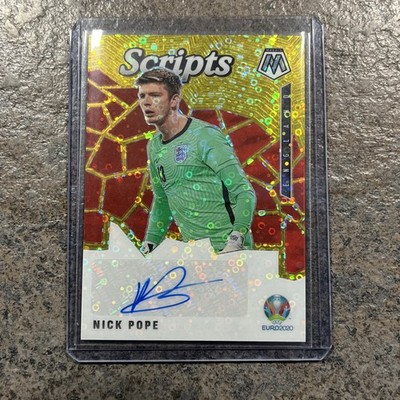 Nick Pope Auto /10 Gold Disco Panini Mosaic Euro 2020 England