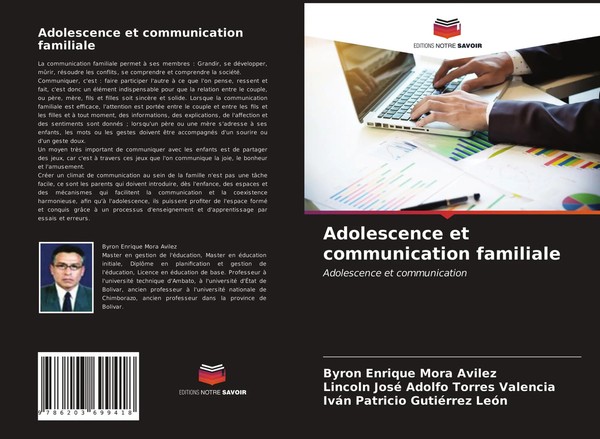 Byron Enrique Mora Avilez (U. A.) | Adolescence Et Communication Familiale-image