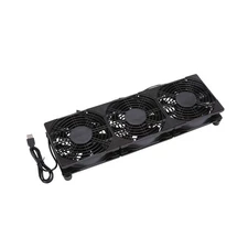 3x120mm 360mm USB Cooling Fan System for Router Rack, DIY Audio Vid... Fast Ship