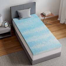 Memory Foam Mattress Topper Twin XL - 2 Inch Cooling Gel Infused Memory Foam S
