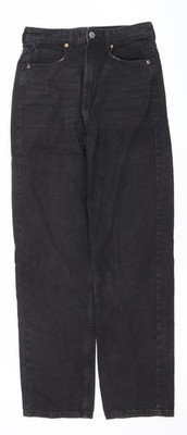 & Denim Damen schwarz 90er Straight High Waist Jeans Größe 8