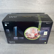 Nintendo Wii Fit Plus Pack Console Nera Nuova Sigillata Rara Mai Aperta Boxata