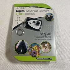 Aries Digital Keychain Camera 3-in-1: Shoot Photos Video Clips PC Web Spy Cam