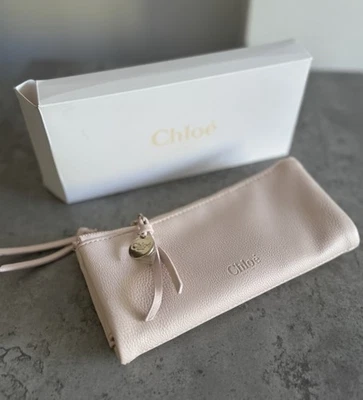 Chloé Parfum Etui Rosa Doppel Reißverschluss Etui Clutch Tasche Wunderschön für Damen Neu