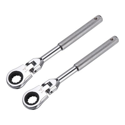 2 Stück Ratschenschlüssel mit flexiblem Kopf 14mm metrisch 72 Zähne für Steel Ratchet