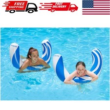 Comfortable 2 Pack Pool Floats - Inflatable Curved Noodles for Teen Water Play