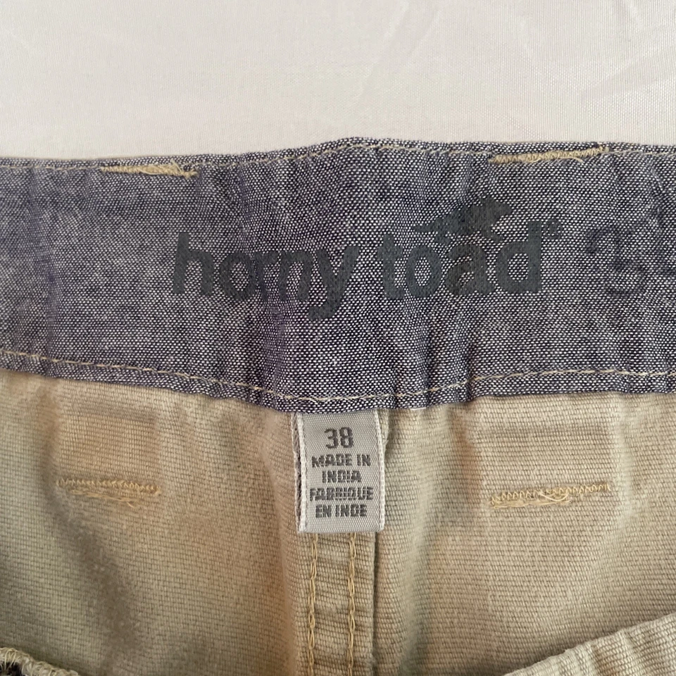 Pantalones Cortos de Carga Horny Toad Hombre Caqui Gama Libre Talla 38 100% Algodón Orgánico Foto 3 de 4