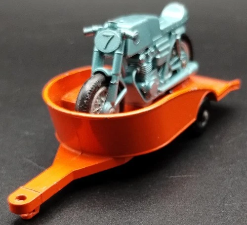 Lesney Matchbox Series No. 38 Honda Motorcycle W/ Trailer SUPER CLEAN!!!