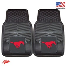 FANMATS 13010 SMU Mustangs Set de 2 tapis de voiture en vinyle résistant - 17" x 27", Fro