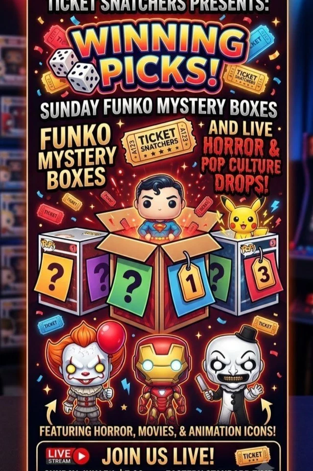 SUNDAY GAME SHOW! Play & Win Big Live -  Winning Picks, Funko Mystery Game.