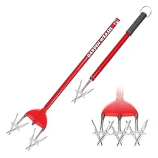 Rotary Cultivator & Hand Tiller - 2-in-1 | Aerate, Weed, Cultivate, Plant, Re...