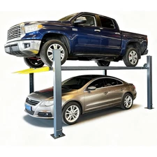 4 Post Car Lift Parking Lift with Double Lock 70.8" Lifting Storage Service Lift