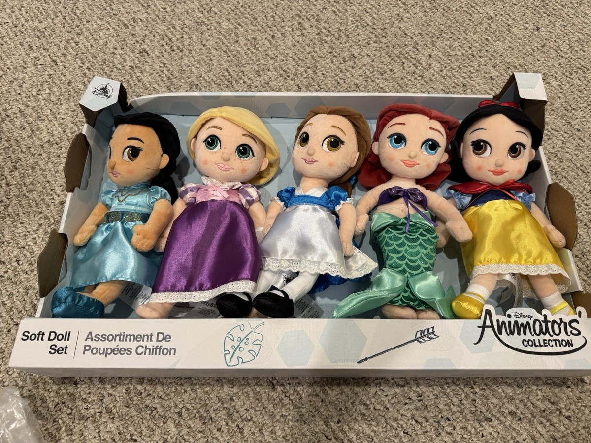 Disney Store Disney Animators' Collection Plush Doll Gift Set New Plush