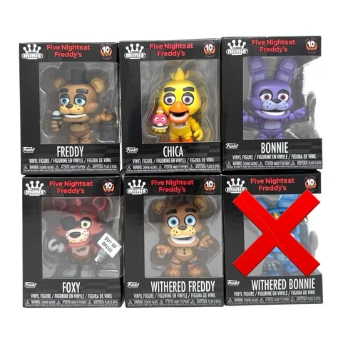 Five Nights At Freddy's Funko Minis 10th Anniversary YOU CHOOSE!